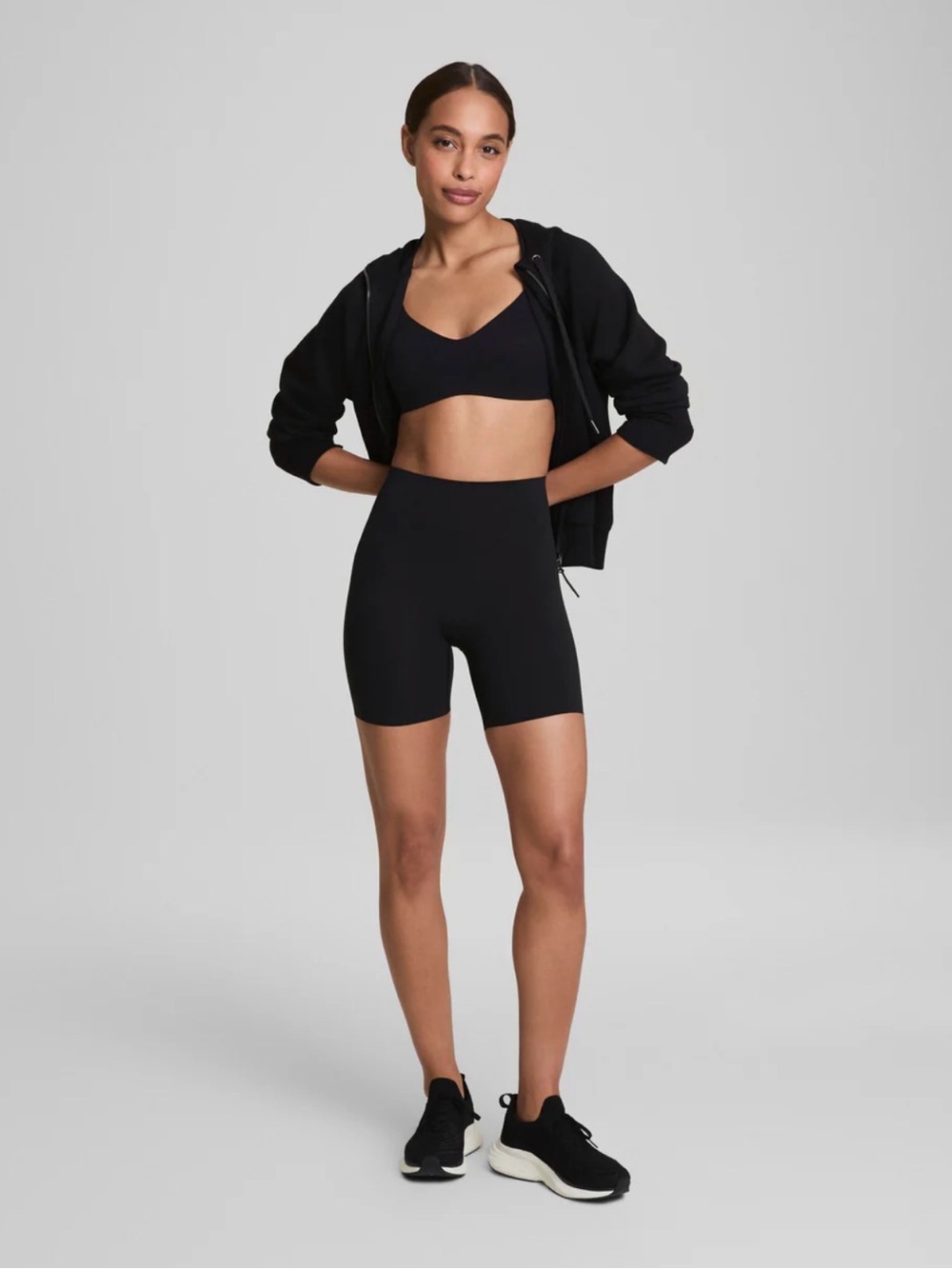 SPANX Black High-Rise Bike Shorts - Sleek Sculpting Fit